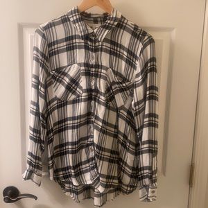 Lucky Brand Light Weight Black and White Flannel